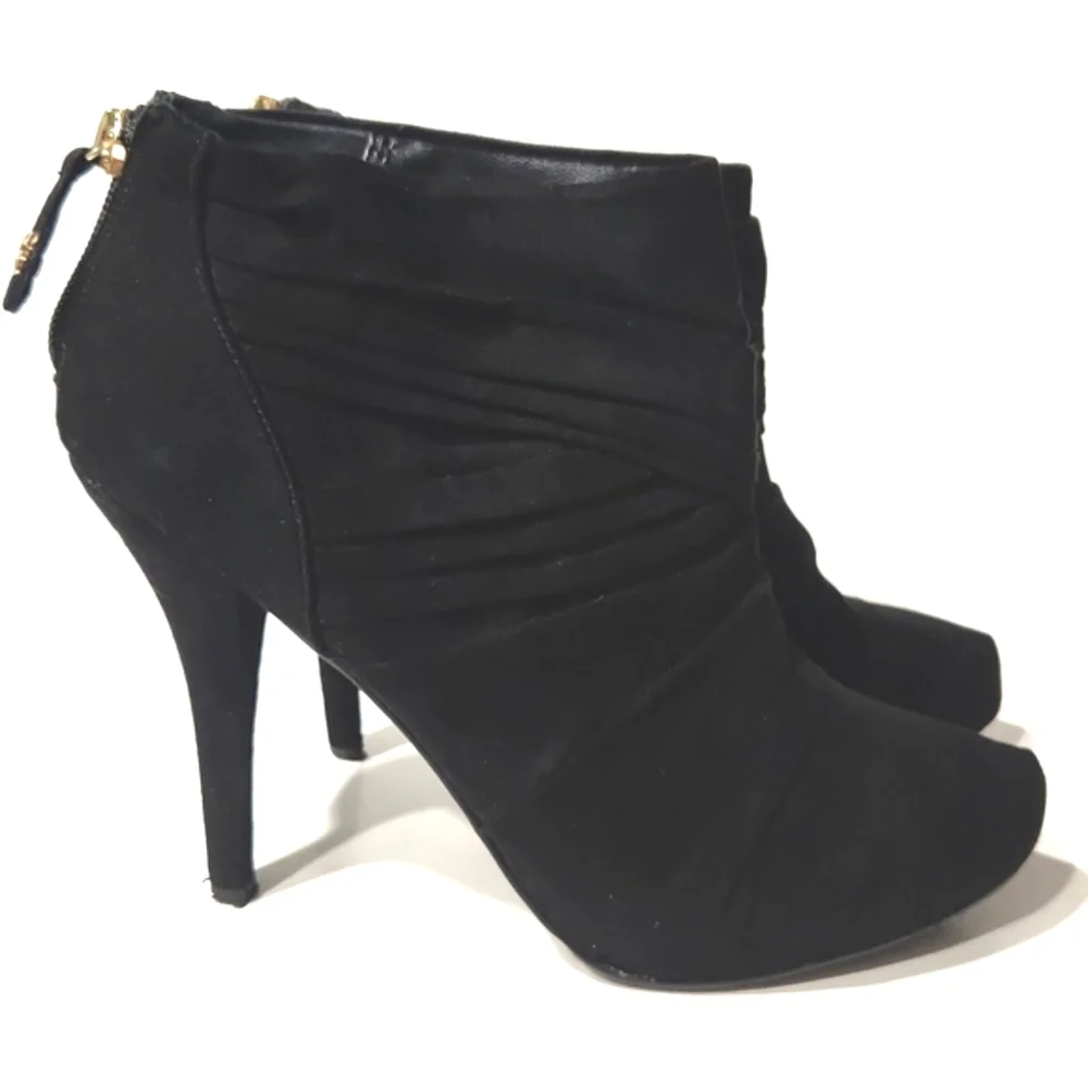 Guess Black Suede Ankle Booties